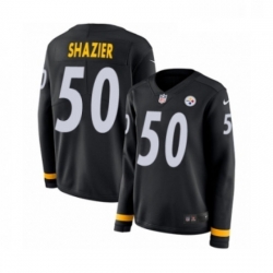 Womens Nike Pittsburgh Steelers 50 Ryan Shazier Limited Black Therma Long Sleeve NFL Jersey