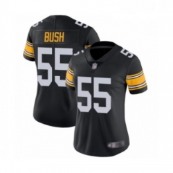 Womens Pittsburgh Steelers 55 Devin Bush Black Alternate Vapor Untouchable Limited Player Football Jersey