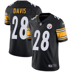 Youth Nike Steelers #28 Sean Davis Black Team Color Stitched NFL Vapor Untouchable Limited Jersey