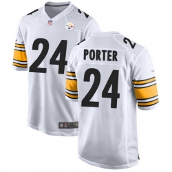 Youth Pittsburgh Steelers 24 Joey Porter Jr  White 2023 Draft Stitched Game Jersey