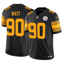 Youth Pittsburgh Steelers 90 T J Watt Rush 2023 F U S E Vapor Untouchable Limited Stitched Jersey