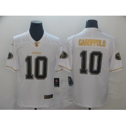 49ers 10 Jimmy Garoppolo White Gold Vapor Untouchable Limited Jersey