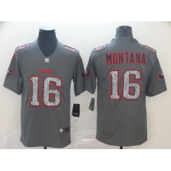 49ers 16 Joe Montana Gray Camo Vapor Untouchable Limited Jersey