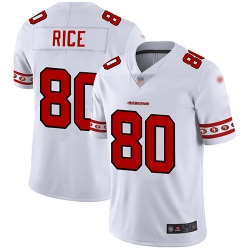 49ers 80 Jerry Rice White Mens Stitched Football Limited Team Logo Fashion Jersey