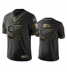 49ers 97 Nick Bosa Black Men Stitched Football Limited Golden Edition Jersey