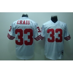 Francisco 49ers 33 Roger Craig white Jerseys Throwback