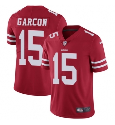 Men Nike 49ers #15 Pierre Garcon Red Team Color Stitched NFL Vapor Untouchable Limited Jersey