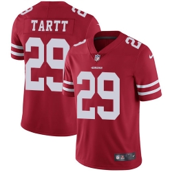 Men Nike 49ers #29 Jaquiski Tartt Red Team Color Stitched NFL Vapor Untouchable Limited Jersey