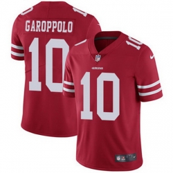 Men Nike San Francisco 49ers Jimmy Garoppolo 10 Red Vapor Untouchable Limited NFL Jersey