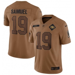 Men San Francisco 49ers 13 Brock Purdy 2023 Brown Salute To Sercie Stitched Football Jersey