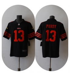 Men San Francisco 49ers 13 Brock Purdy Black Vapor Untouchable Limited Stitched Football Jersey