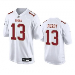 Men San Francisco 49ers 13 Brock Purdy White Fashion Vapor Untouchable Limited Stitched Football Jersey