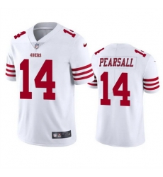 Men San Francisco 49ers 14 Ricky Pearsall White 2024 Draft Vapor Untouchable Limited Stitched Football Jersey