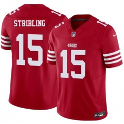 Men San Francisco 49ers  15 De Zhaun Stribling Red 2026 F U S E  Vapor Untouchable Limited Stitched Football Jersey