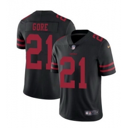 Men San Francisco 49ers 21 Frank Gore Black Vapor Untouchable Limited Stitched jersey