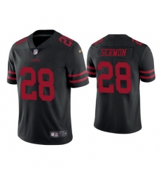 Men San Francisco 49ers 28 Trey Sermon Black Vapor Limited Jersey
