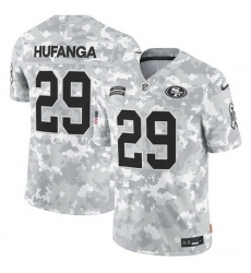 Men San Francisco 49ers 29 Talanoa Hufanga 2024 F U S E Arctic Camo Salute To Service Limited Stitched Football Jersey