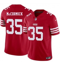 Men San Francisco 49ers  35 Sincere McCormick Red 2026 F U S E  Vapor Untouchable Limited Stitched Football Jersey
