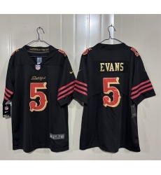 Men San Francisco 49ers  5 Mike Evans Black 2025  Rivalries  Vapor Limited Stitched Football Jersey