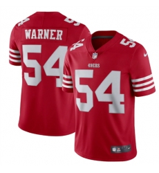 Men San Francisco 49ers 54 Fred Warner 2022 New Scarlet Vapor Untouchable Stitched Football Jersey
