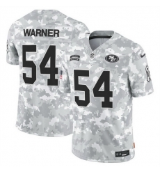 Men San Francisco 49ers 54 Fred Warner 2024 F U S E Arctic Camo Salute To Service Limited Stitched Football Jersey