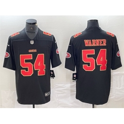 Men San Francisco 49ers 54 Fred Warner Black Vapor Untouchable Limited Stitched Jersey