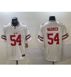 Men San Francisco 49ers 54 Fred Warner White F U S E  Mexico Vapor Limited Stitched Football Jersey