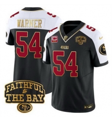 Men San Francisco 49ers 54 Fred warner Black Alternate 2025 F U S E 3 Star C With Faithful To The Bay Patch Limited V8 Stitched Football Jersey Men San Francisco 49ers 54 Fred warner Black Alternate 2025 F U S E 3 Star C With Faithful To The Bay Patch Limited V8 Stitched Football Jersey