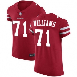 Men San Francisco 49ers 71 Trent Williams Red Team Color Men Stitched NFL Vapor Untouchable Elite Jersey