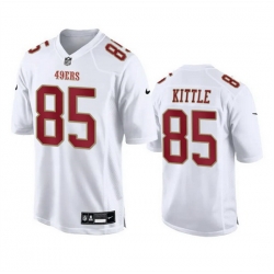 Men San Francisco 49ers 85 George Kittle White Fashion Vapor Untouchable Limited Stitched Football Jersey