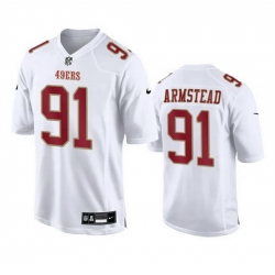 Men San Francisco 49ers 91 Arik Armstead White Fashion Vapor Untouchable Limited Stitched Football Jersey
