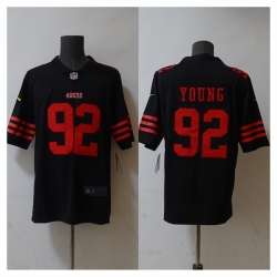 Men San Francisco 49ers 92 Chase Young Black 2023 F U S E  Stitched Football Jersey