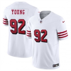 Men San Francisco 49ers 92 Chase Young New White 2023 F U S E  Stitched Football Jersey