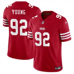 Men San Francisco 49ers 92 Chase Young Red 2023 F U S E  Stitched Football Jersey