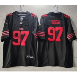 Men San Francisco 49ers 97 Nick Bosa Black 2023 F U S E Vapor Untouchable Limited Stitched Football Jersey