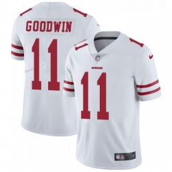 Mens Nike San Francisco 49ers 11 Marquise Goodwin White Vapor Untouchable Limited Player NFL Jersey