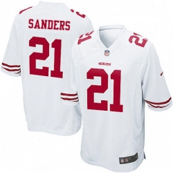 Mens Nike San Francisco 49ers 21 Deion Sanders Game White NFL Jersey