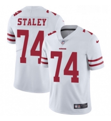Mens Nike San Francisco 49ers 74 Joe Staley White Vapor Untouchable Limited Player NFL Jersey