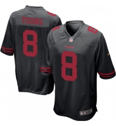 Mens Nike San Francisco 49ers 8 Steve Young Game Black NFL Jersey