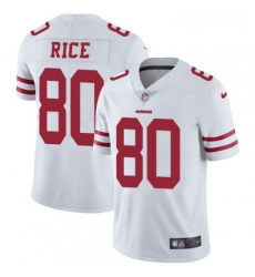 Mens Nike San Francisco 49ers 80 Jerry Rice White Vapor Untouchable Limited Player NFL Jersey