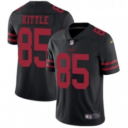 Mens Nike San Francisco 49ers 85 George Kittle Black Vapor Untouchable Limited Player NFL Jersey