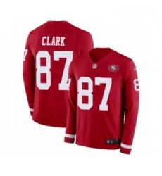 Mens Nike San Francisco 49ers 87 Dwight Clark Limited Red Therma Long Sleeve NFL Jersey