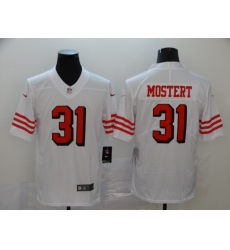 Men's San Francisco 49ers Raheem Mostert 31 White Nike Scarlet Player Limited Jersey
