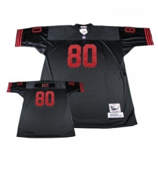 Mitchell and Ness San Francisco 49ers 80 Jerry Rice Authentic Black Throwback NFL Jersey