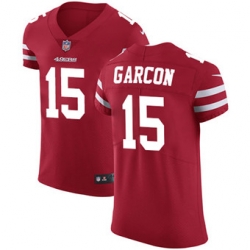 Nike 49ers #15 Pierre Garcon Red Team Color Mens Stitched NFL Vapor Untouchable Elite Jersey