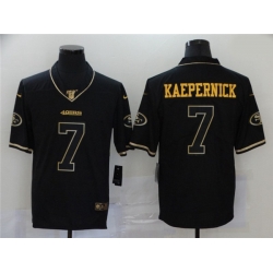 Nike 49ers 7 Colin Kaepernick Black Gold Vapor Untouchable Limited Jersey