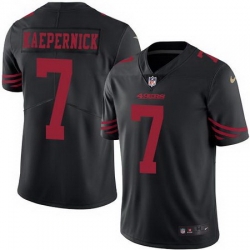 Nike 49ers #7 Colin Kaepernick Black Mens Stitched NFL Limited Rush Jersey