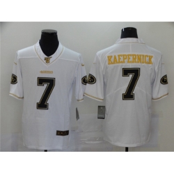 Nike 49ers 7 Colin Kaepernick White Gold Vapor Untouchable Limited Jersey