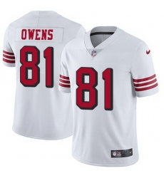 Nike 49ers 81 Terrell Owens White Color Rush Vapor Untouchable Limited Jersey