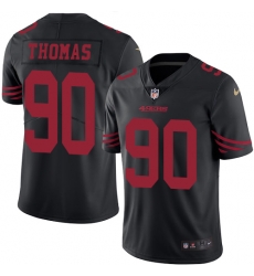 Nike 49ers #90 Solomon Thomas Black Mens Stitched NFL Limited Rush Jersey